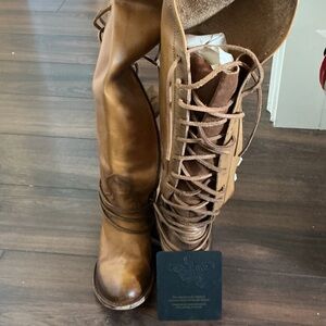 Freebird Tan Lace Up Boots